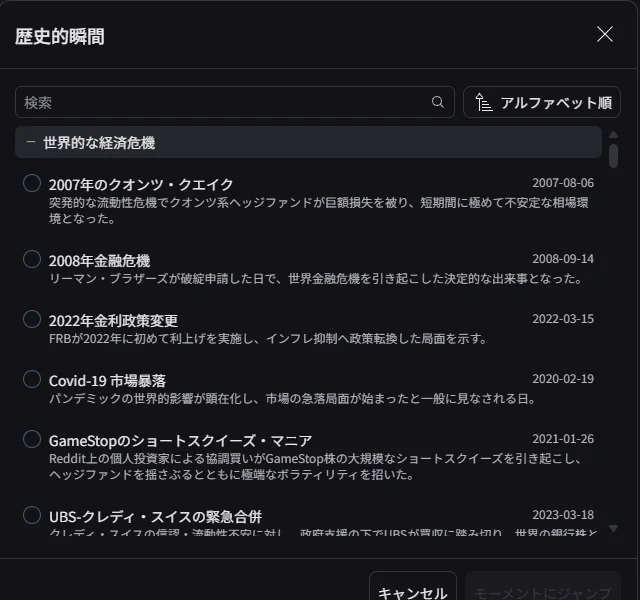 歴史的瞬間の一覧